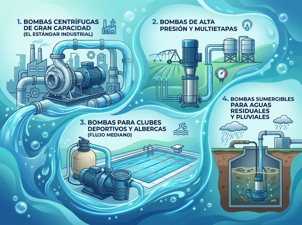 Diferentes tipos de bombas de agua en la industria y en la vida cotidiana