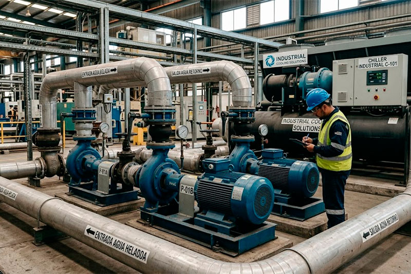 Bombas de agua para sistemas de enfriamiento industrial (chillers)