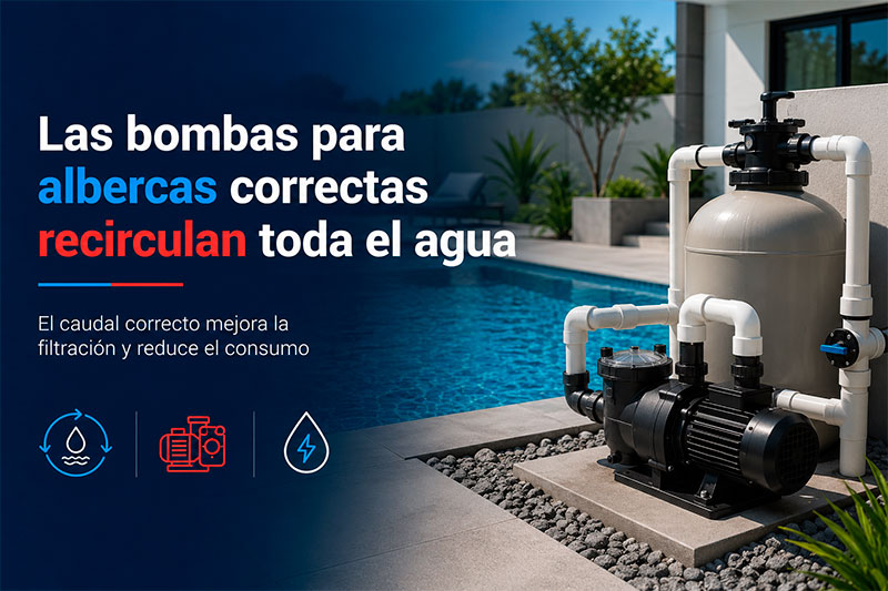 Las bombas para albercas correctas recirculan toda el agua