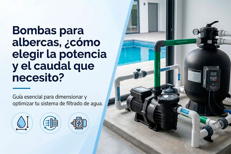 Bombas para albercas, ¿cómo elegir la potencia y el caudal que necesito?